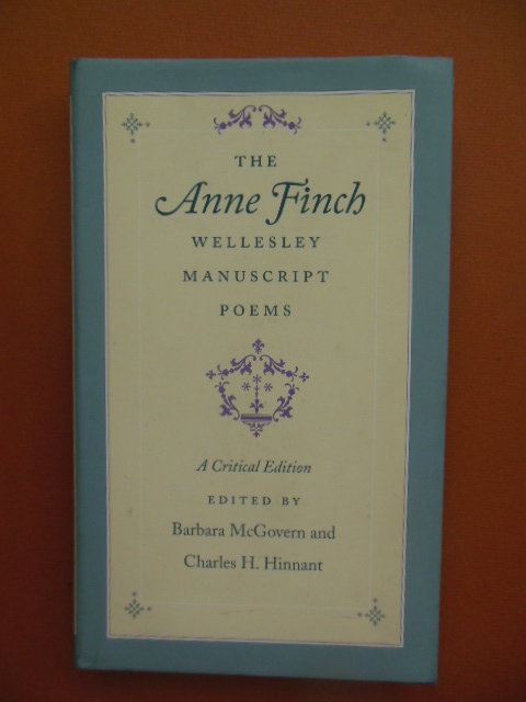 Image for The Anne Finch Wellesley Manuscript Poems; A Critical Edition