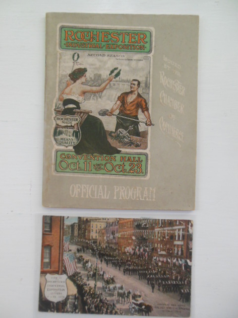 Official Program of the Second Rochester Industrial Exposition Oct. 11-23, 1909 (Color Postcard Laid-in) Image for Official Program of the Second Rochester Industrial Exposition Oct. 11-23, 1909 (Color Postcard Laid-in)