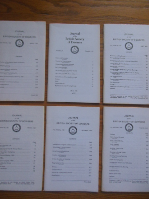 Journal of the British Society of Dowsers (6 issues 1979-1883) Image for Journal of the British Society of Dowsers (6 issues 1979-1883)