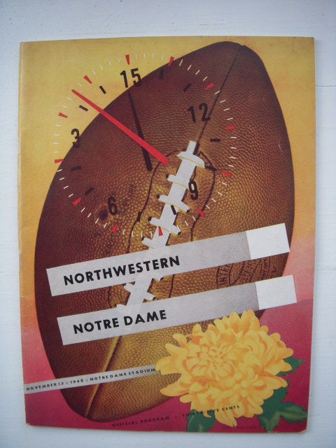 Northwestern Versus Notre Dame 1948 Football Program Image for Northwestern Versus Notre Dame 1948 Football Program