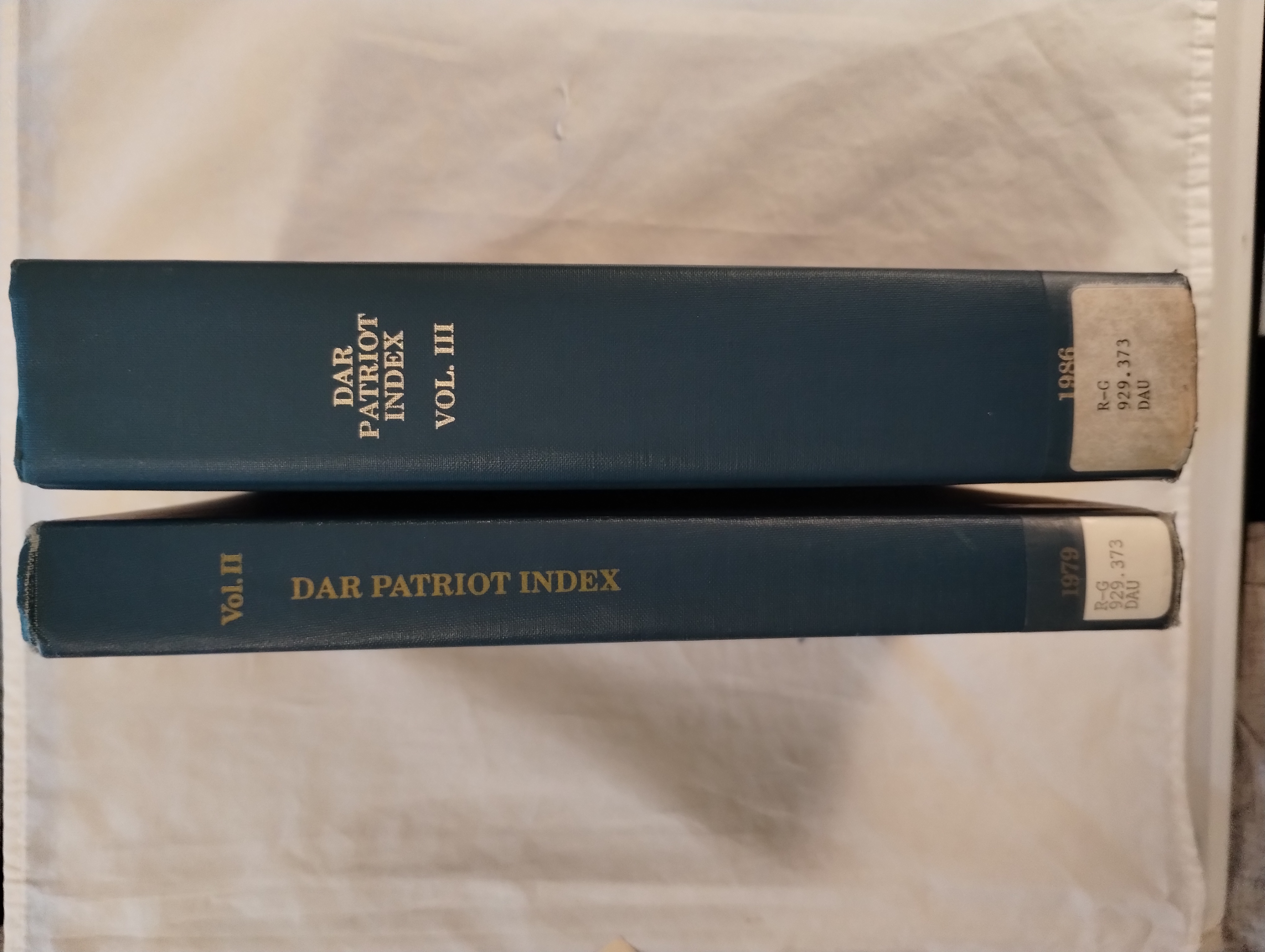 DAR PATRIOT INDEX VOL 2 & 3