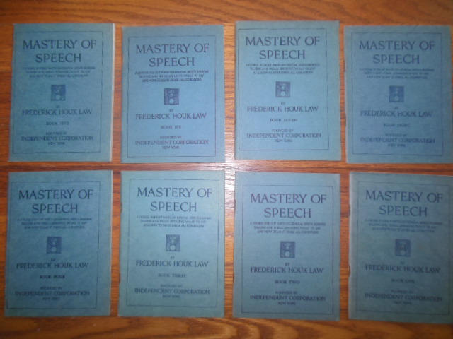 Image for Mastery of Speech; A Course in Eight Parts on General Speech, Business Talking and Public Speaking, What to Say and How to Say it Under All Conditions  (Eight Volumes)