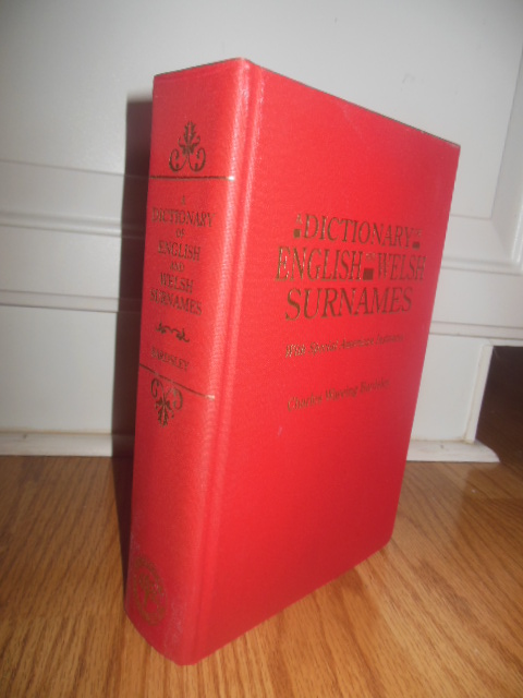 Image for Dictionary of English and Welsh Surnames With Special American Instances