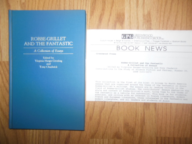 Image for Robbe-Grillet and the Fantastic: A Collection of Essays (Contributions to the Study of Science Fiction & Fantasy)