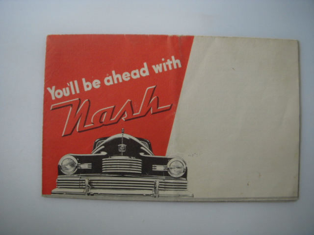 Image for You'll Be Ahead with Nash 1946 Nash Brochure