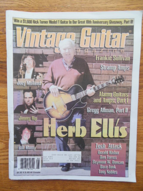 Image for Vintage Guitar Magazine August 1996