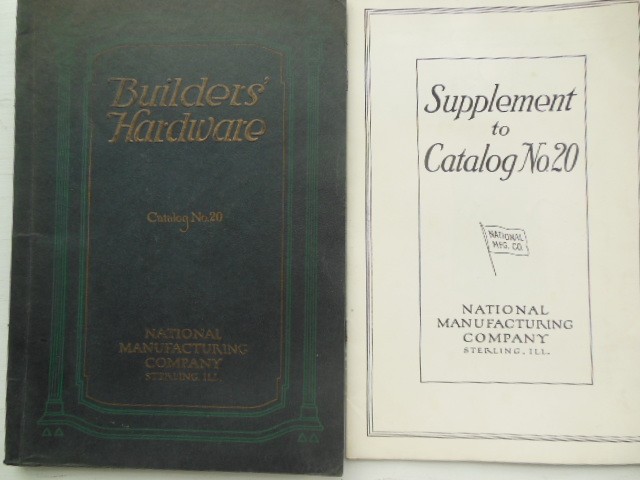 Image for National Manufacturing Builders' Hardware Catalog No. 20 with Supplement