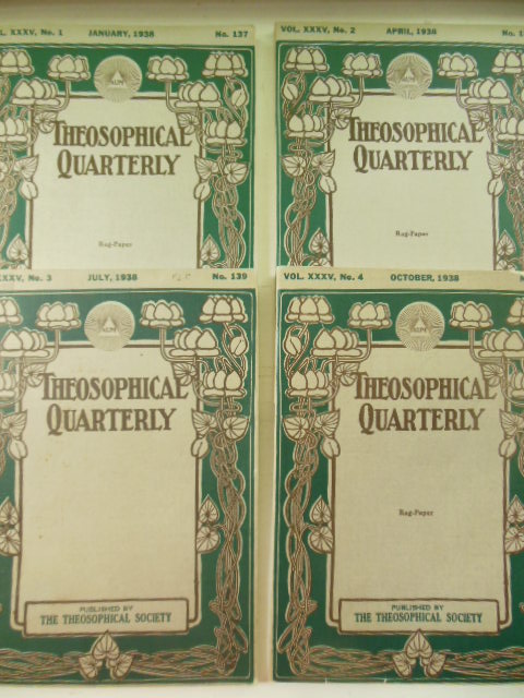 Image for The Theosophical Quarterly Volume XXXV, Nos. 137,138,139,140 Full Run 1937-38)