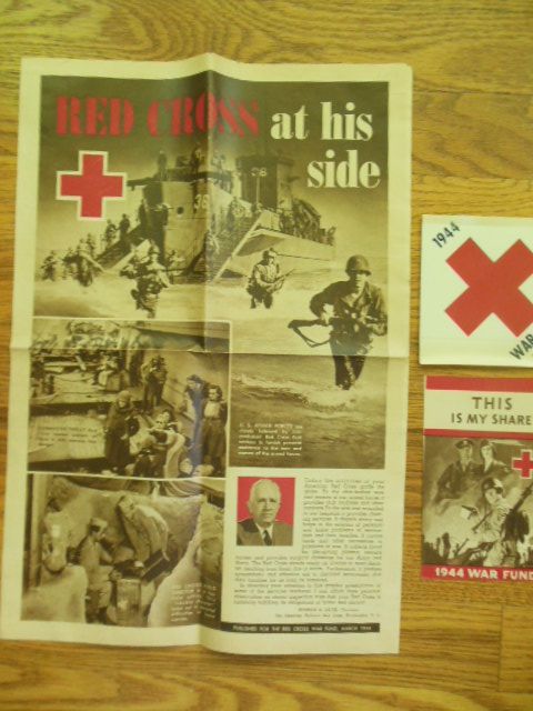 Image for Red Cross War Fund WWII Ephemera 1944 ; Red Cross At His Side, This is My Share