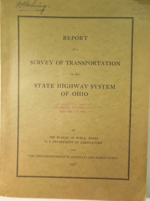 Image for Report of a Survey of Transportation on the State Highway System of Ohio