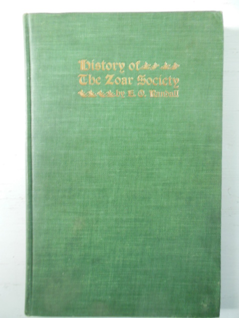 Image for The Zoar Society From Its Commencement to Its Conclusion; a Sociological Study in Communism
