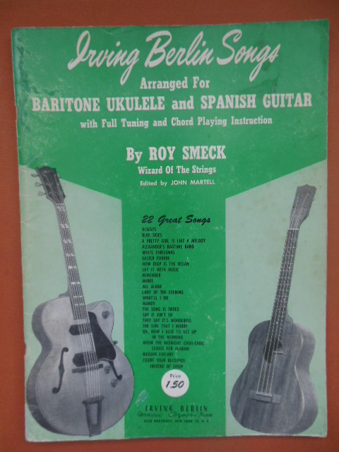 Image for Irving Berlin Songs Arranged for Baritone Ukulele and Spanish Guitar
