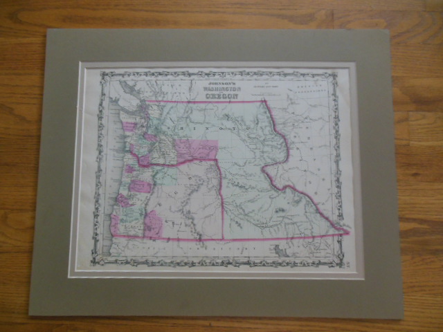 Image for 1862 Johnson's Map Washington and Oregon