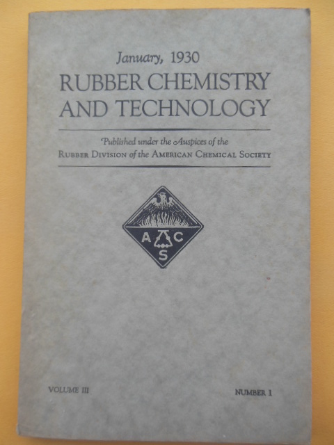 Image for Rubber Chemistry and Technology January, 1930
