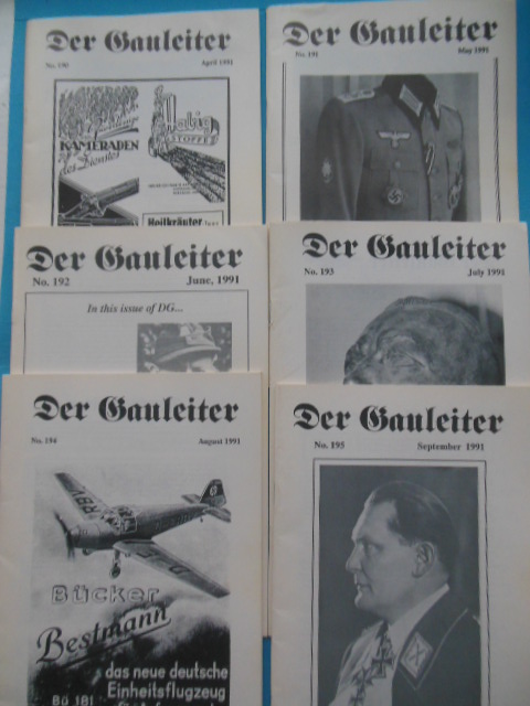 Image for Der Gauleiter The Journal for the Militaria Collector (6 consecutive issues, 1991)