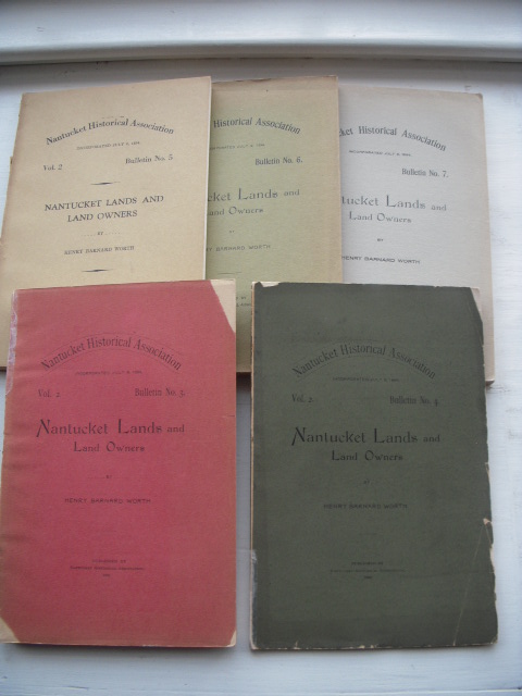 Image for Nantucket Lands and Owners Volume 2. Bulletins 2,3,4,5, 6, 7 (six volumes)