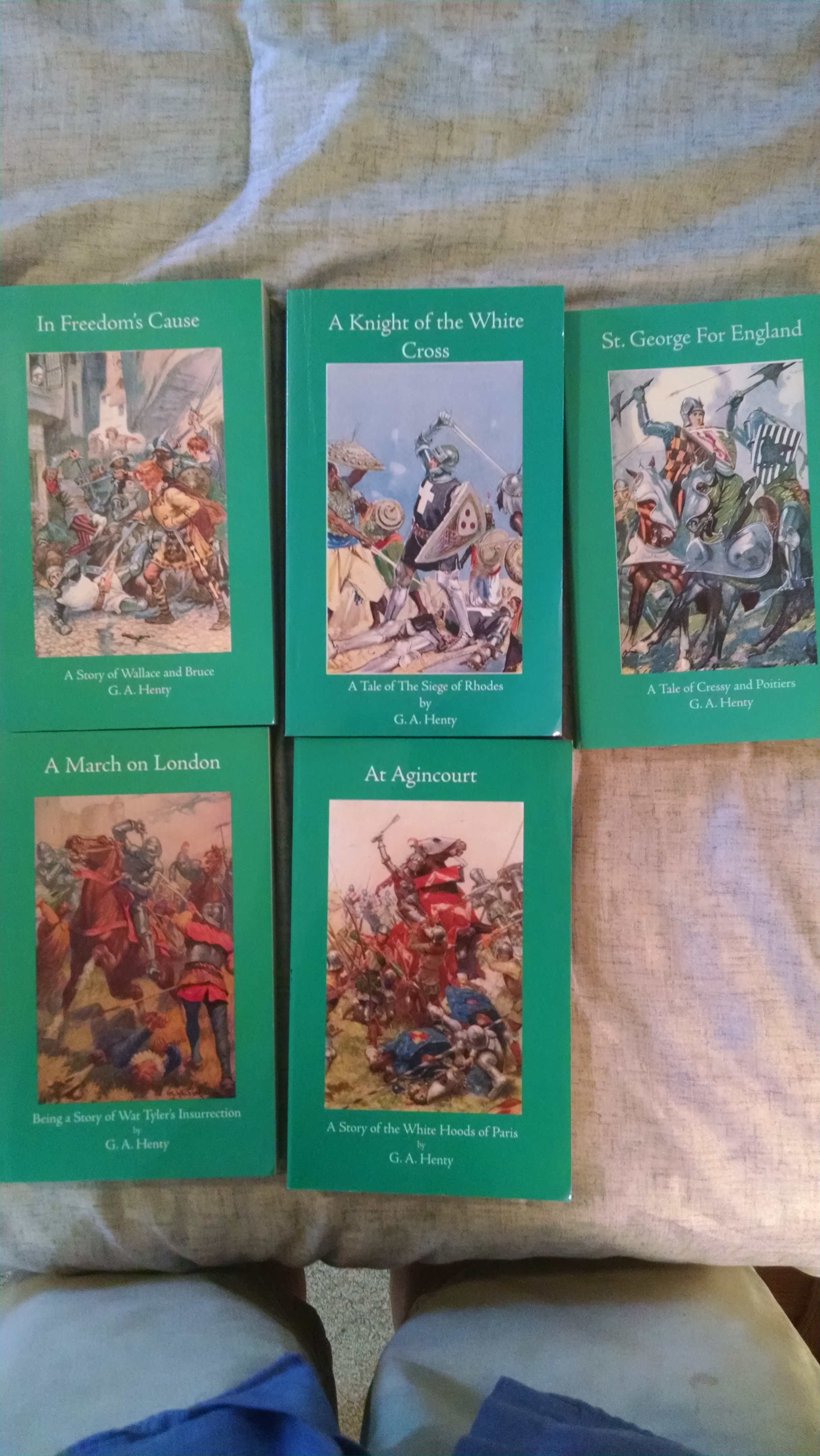 Image for "AT AGINCOURT " ," A MARCH ON LONDON "   " ST. GEORGE FOR ENGLAND "  "A KNIGHT OF THE WHITE CROSS"  " IN FREEDOM'S CAUSE " 