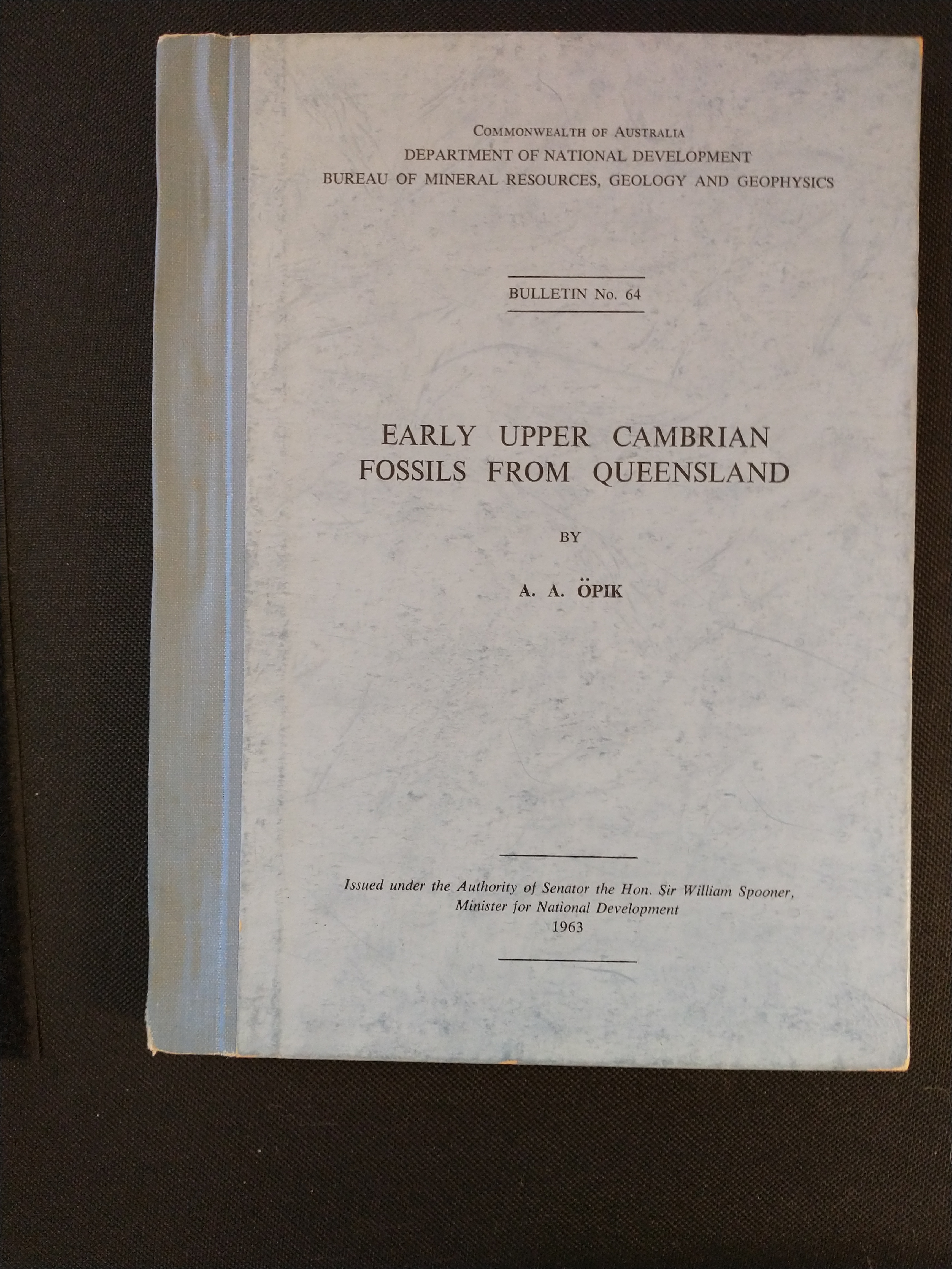 Image for EARLY UPPER CAMBRIAN FOSSILS FROM QUEENSLAND 