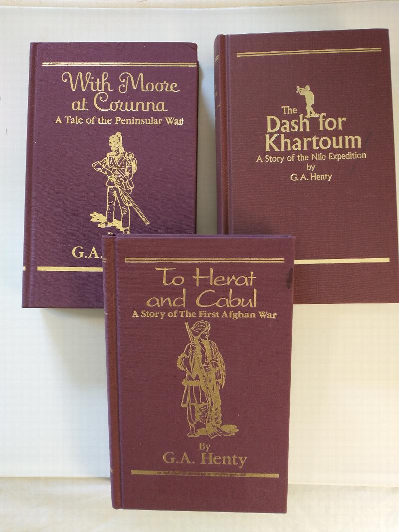 Image for THE DASH FOR KHARTOUM , TO HERAT AND CABUL  WITH MOORE AT CORUNNA       [ THREE G.A HENTY  TITLES ]