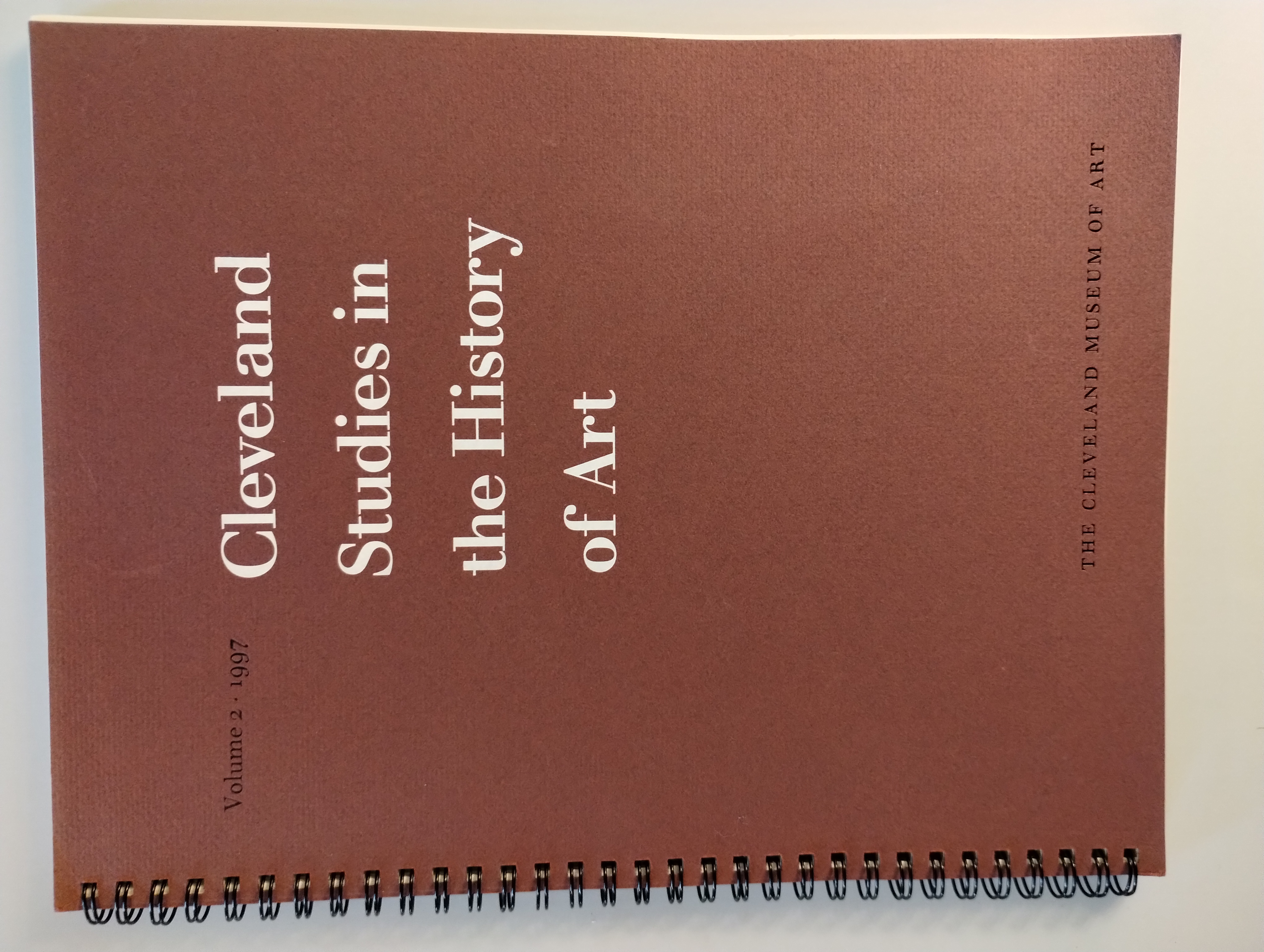 CLEVELAND STUDIES IN THE HISTORY OF ART VOL 2 1997