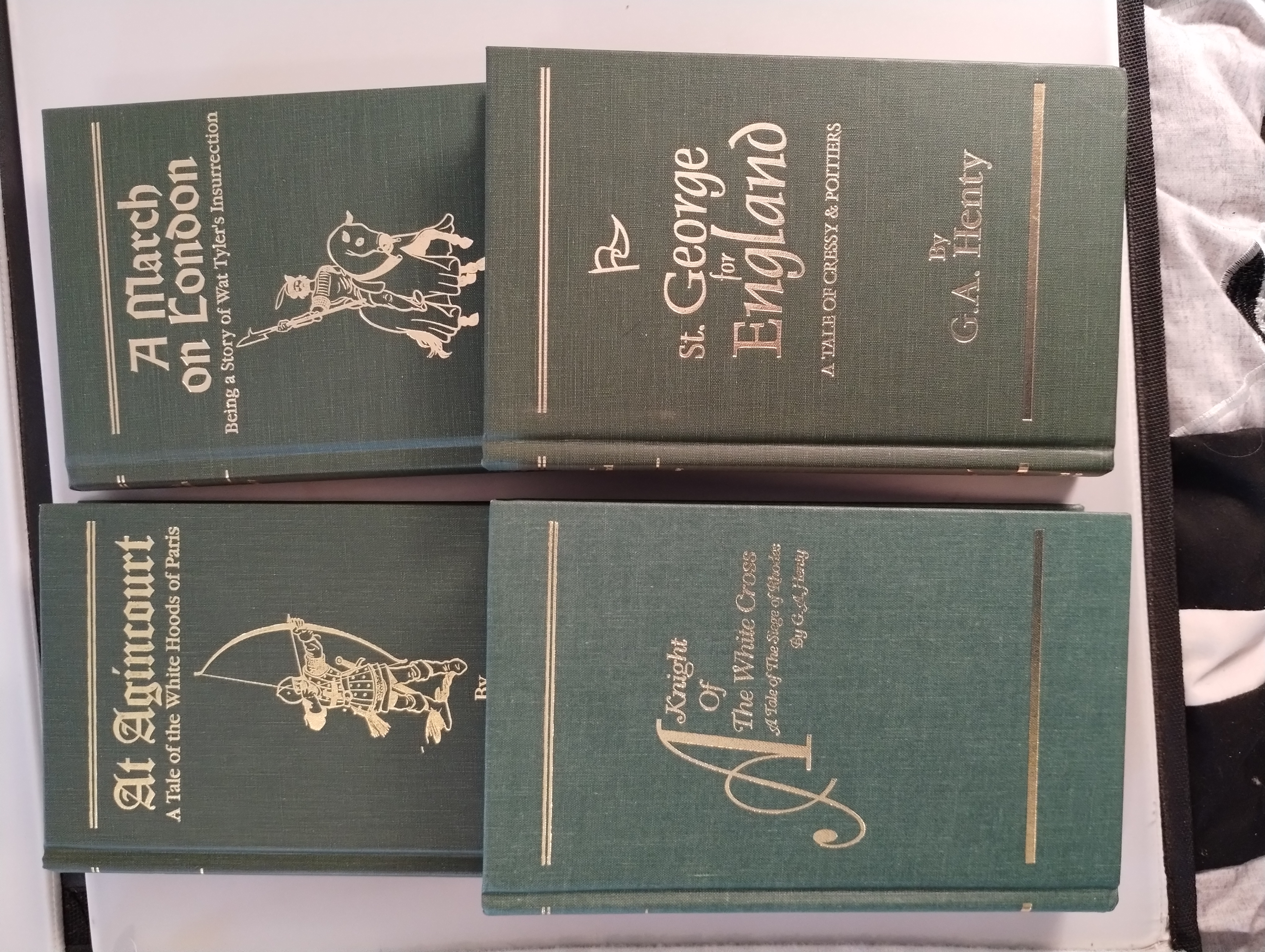 AT AGINCOURT , A MARCH ON LONDON , ST. GEORGE FOR LONDON , A KNIGHT OF THE WHITE CROSS 59.00 [ 4 A.G .HENTY NOVELS ]