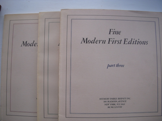 Image for The Collection of Jonathan Goodwin;  Important & Fine Modern First Editions. With Autograph Letters & Manuscripts of Ernest Hemingway & Others  (three volume set)