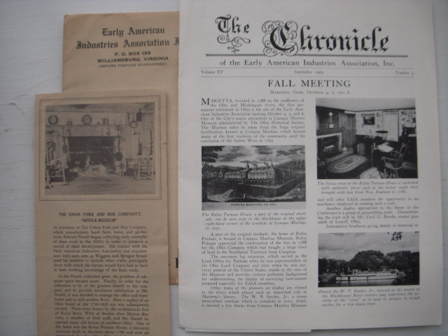 Image for The Chronicle of the Early American Industries Association Volume XV Number 3 ( In Orginal Envelope with 2 inserts)