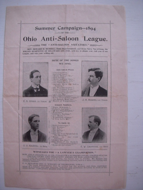 Image for Summer Campaign 1894 Ohio Anti-Saloon League Brochure