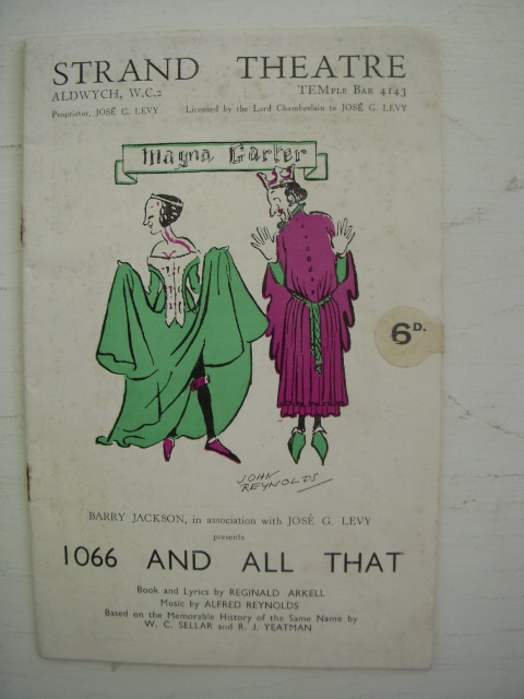 Image for Strand Theatre The Magazine Programme; 1066 And All That